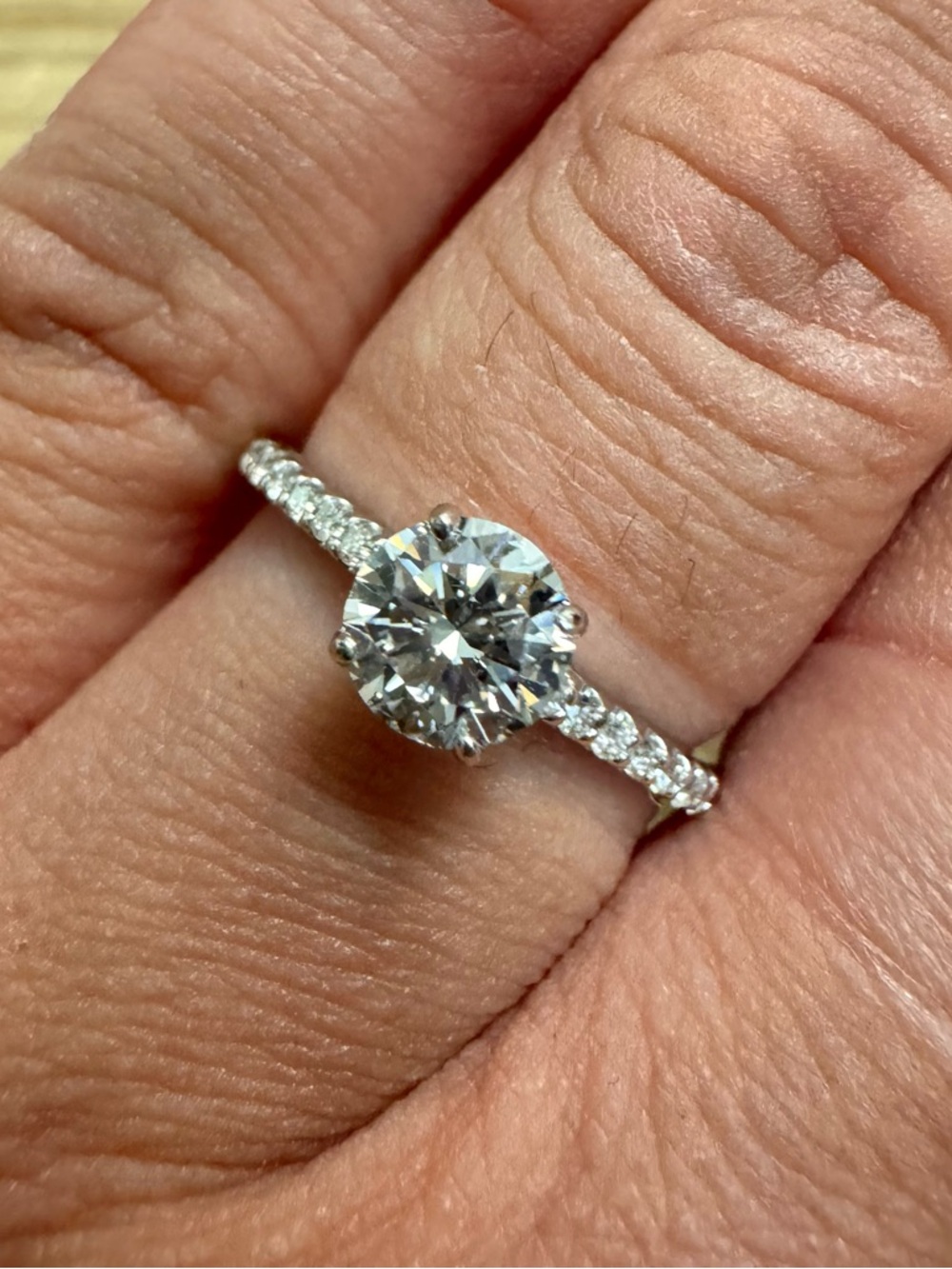 14K White Gold Lab Grown Diamond Engagement Ring